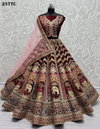 2577b & 2577c By Anjani Art Velvet Fancy Dori Work Sequins Embroidery Work Bridal Lahenga Choli Wholesalers In Delhi